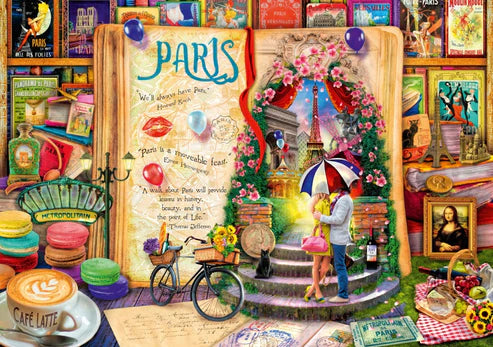 Bluebird Aimee Stewart Life Is An Open Book Paris 1000 Piece Puzzle image 1