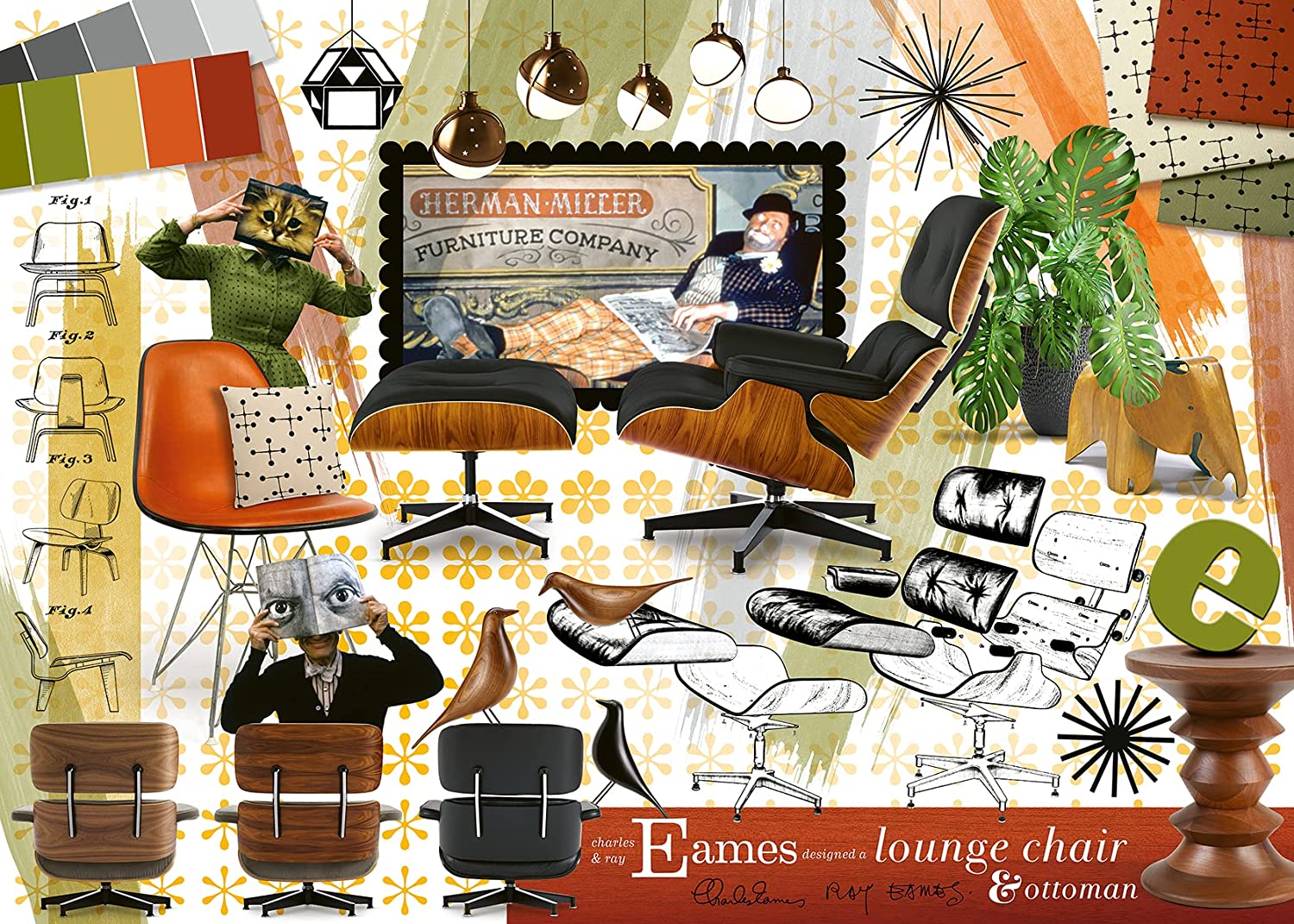 Ravensburger Eames Collectors Edition Design Classics 1000 Piece Puzzle image 1