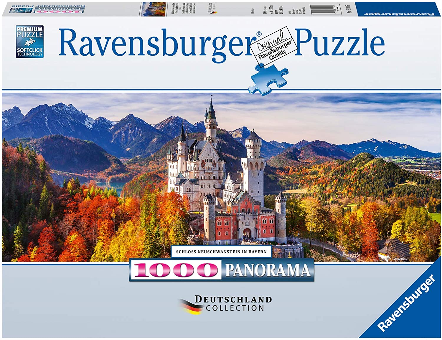 Ravensburger Deutschland Collection :  Castle, Bavaria 1000 Piece Panorama Puzzle image 0