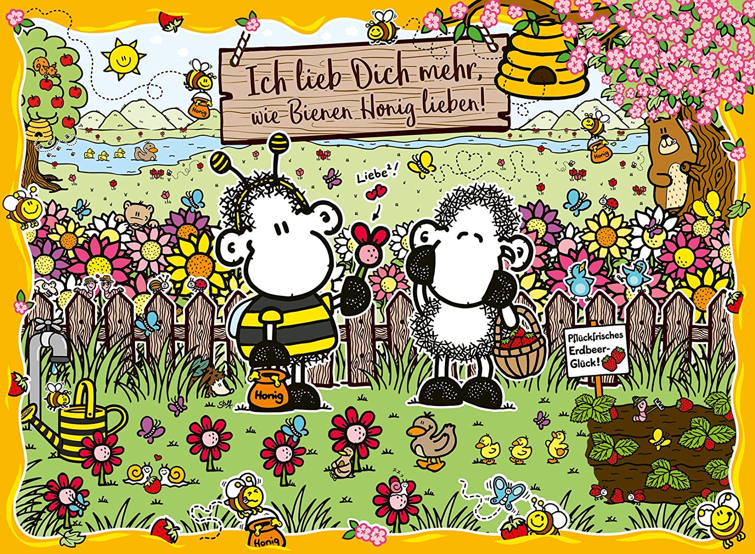 Ravensburger Sheepworld Bees in Love 500 Piece Puzzle image 1