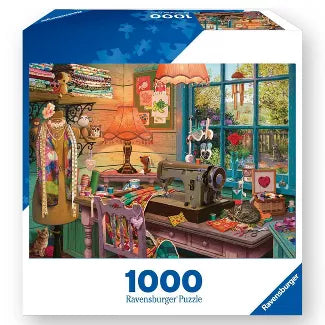 Ravensburger The Sewing Shed 1000 Piece Puzzle (square box, newer packaging) image 0