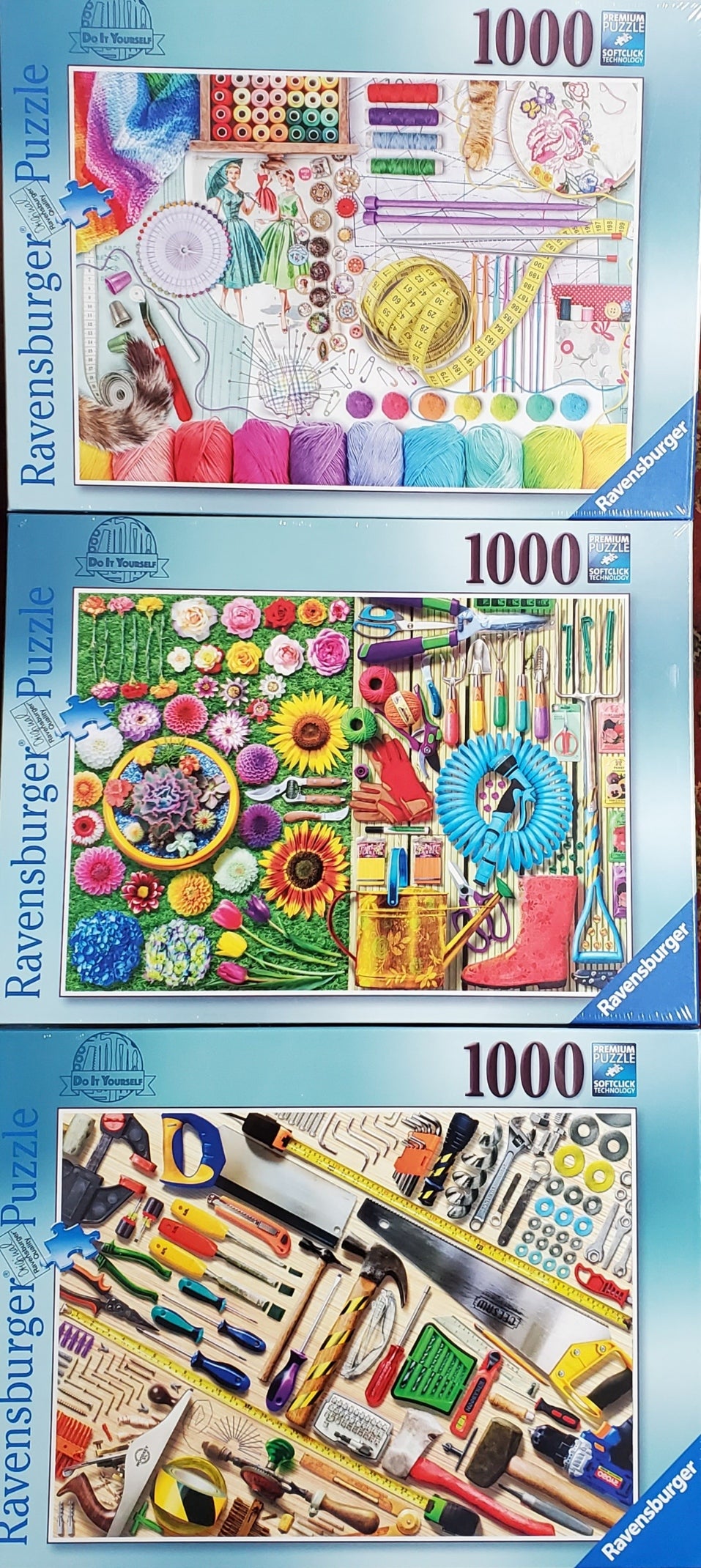 Ravensburger 3 DIY 1000 Piece Puzzle Bundle image 0
