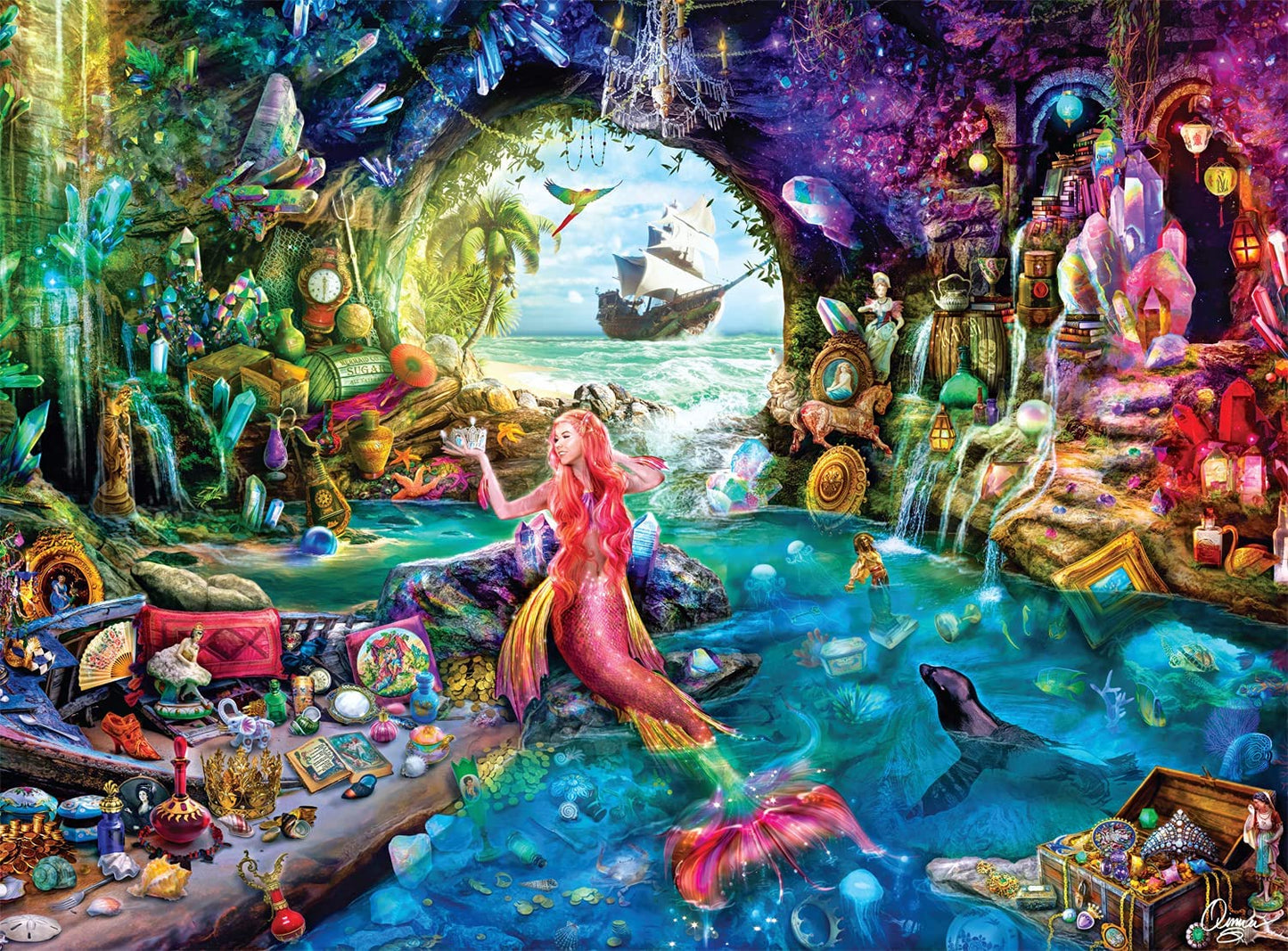 Buffalo Games Aimee Stewart A Mermaid's Treasure 1000 Piece Puzzle image 1