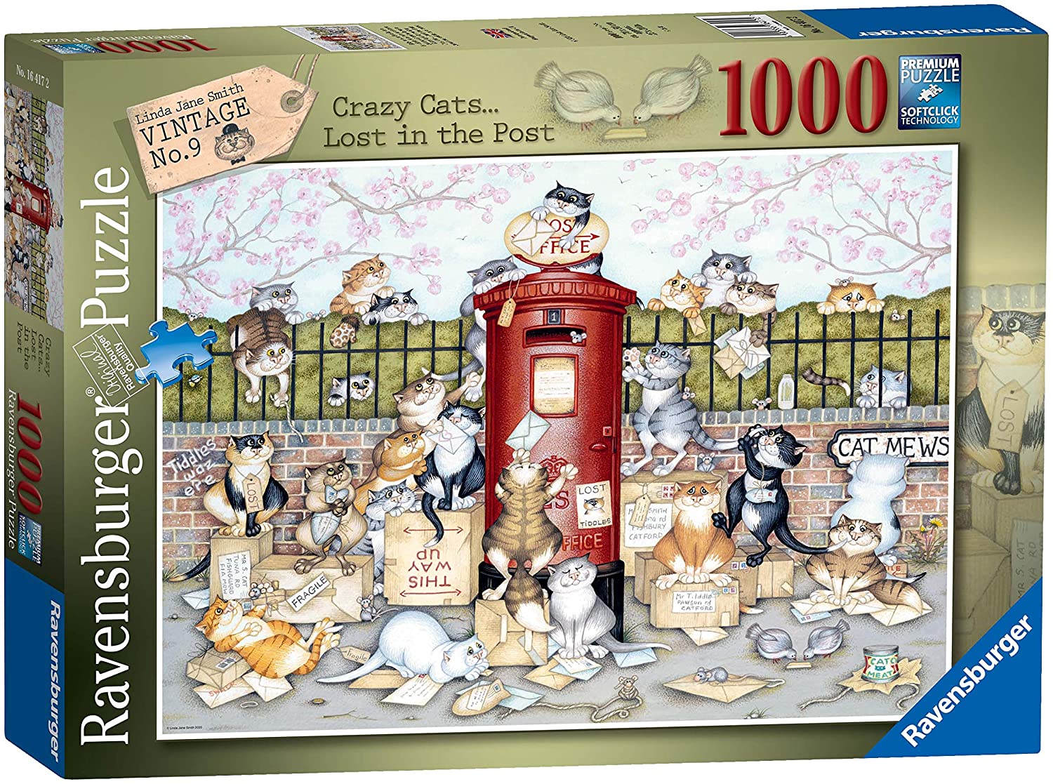 Ravensburger Vintage No. 9 Crazy Cats...Lost in the Post 1000 Piece Puzzle image 0