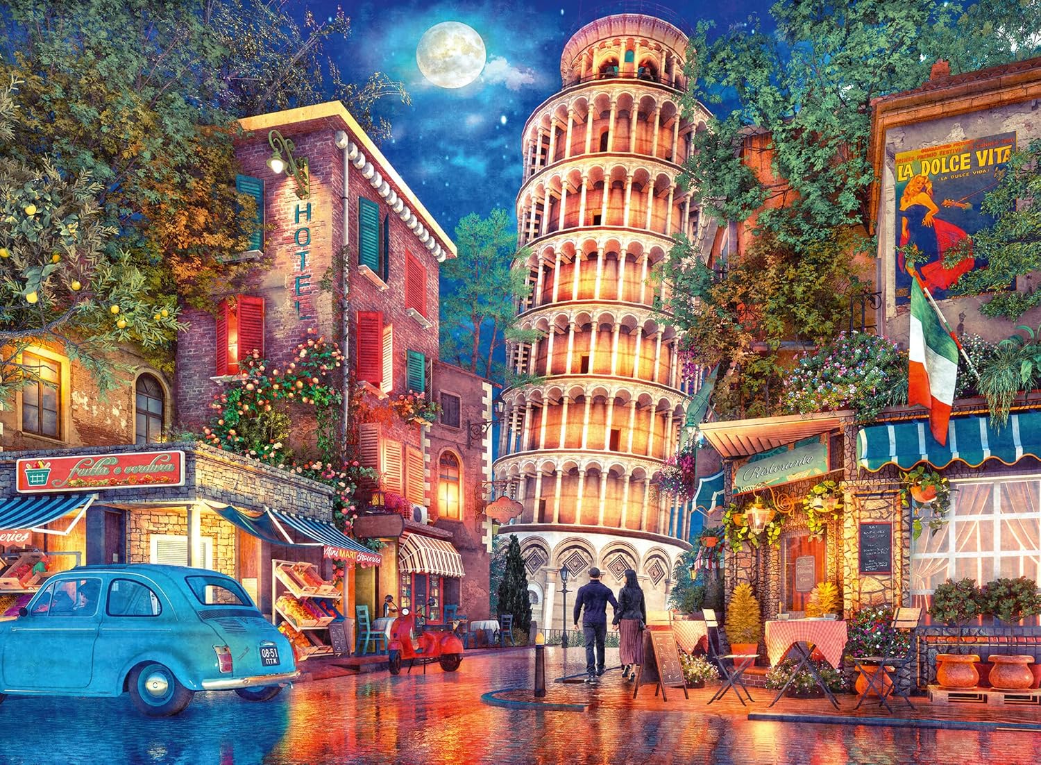 Ravensburger Evening In Pisa 500 Piece Puzzle image 1