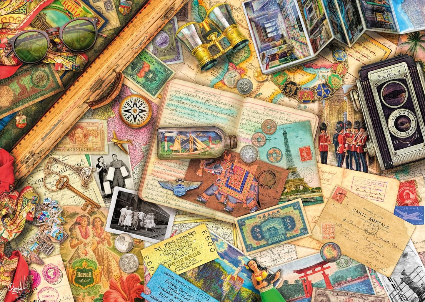 Schmidt Aimee Stewart Travel Memories 1000 Piece Puzzle image 1