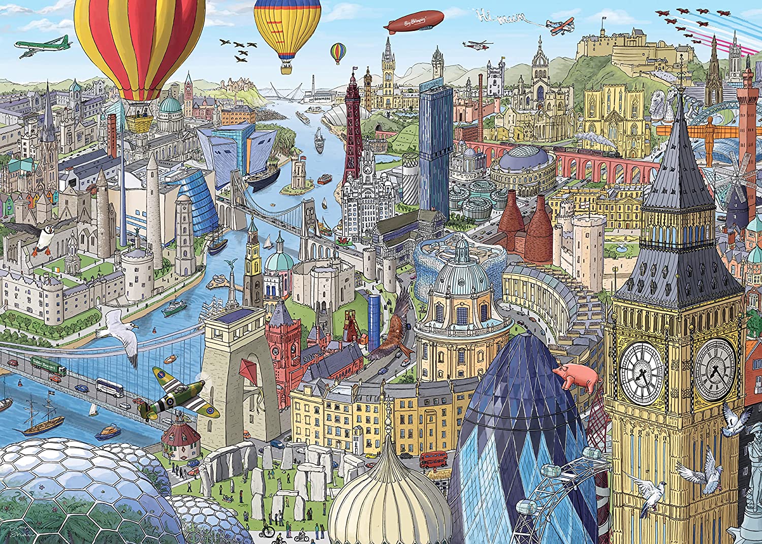 Ravensburger Around the UK and Ireland 1000 Piece Puzzle image 1