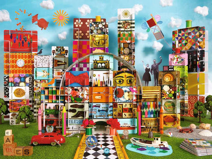Ravensburger Eames House of Cards Fantasy 1500 Piece Puzzle image 1