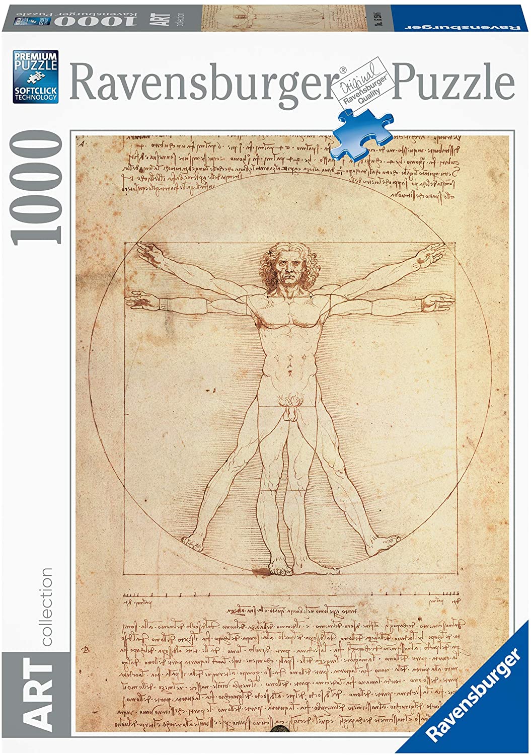 Ravensburger Art Collection Leonardo Da Vinci: Uomo Vitruviano (Vitruvian Man) 1000 Piece Puzzle image 0