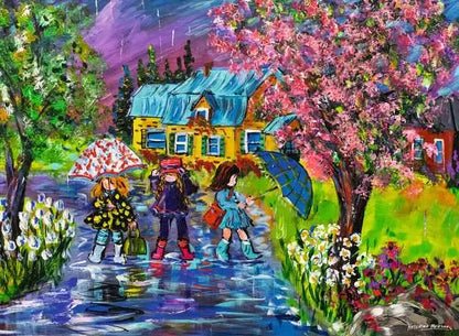 Ravensburger A Walk In The Rain 500 Piece Puzzle image 1