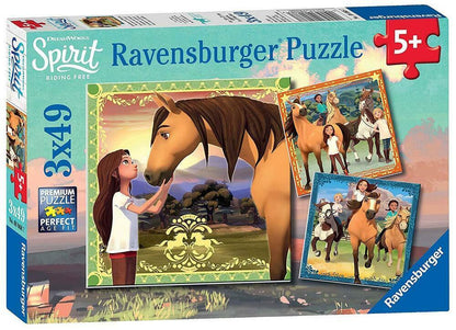 Ravensburger Dreamworks Spirit Adventure on Horses 3 x 49 Puzzle Pack image 0