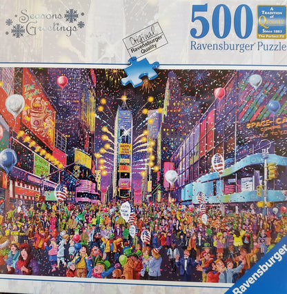 Ravensburger Seasons Greetings New Years in Times Square 500 Piece Puzzle image 0