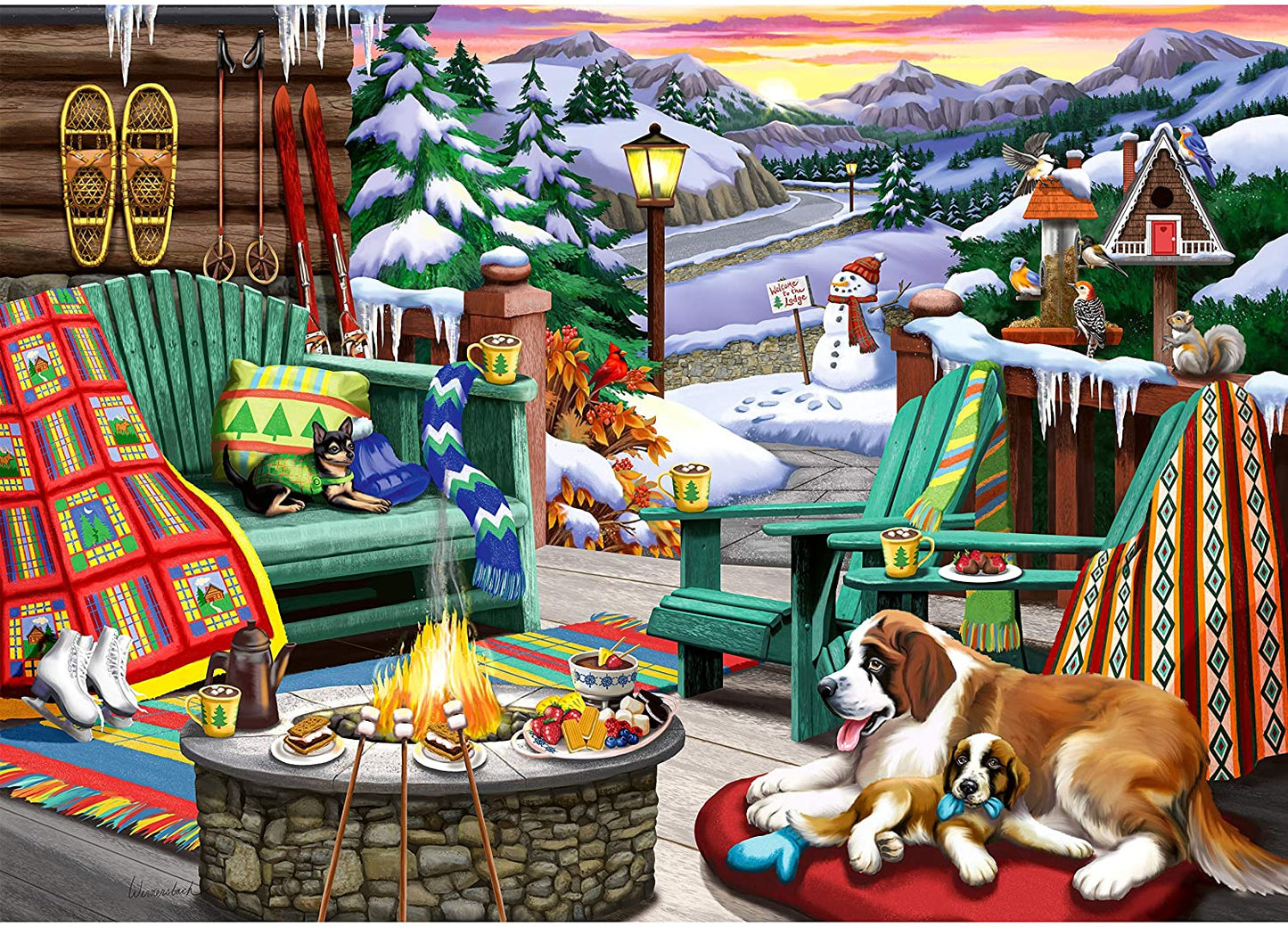Ravensburger Apres All Day Ski 1000 Piece Puzzle image 1