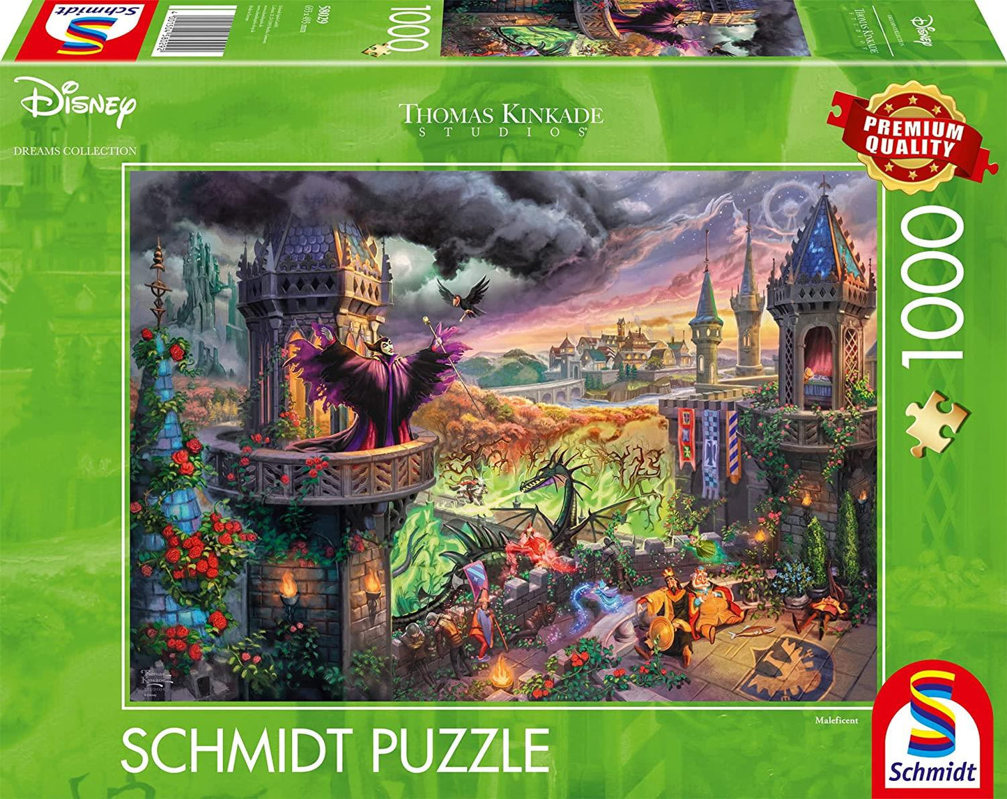 Schmidt Thomas Kinkade Disney Maleficent 1000 Piece Puzzle image 0