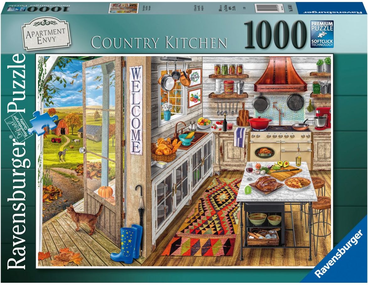 Ravensburger Apartment Envy Country Kitchen 1000 Piece Puzzle image 0