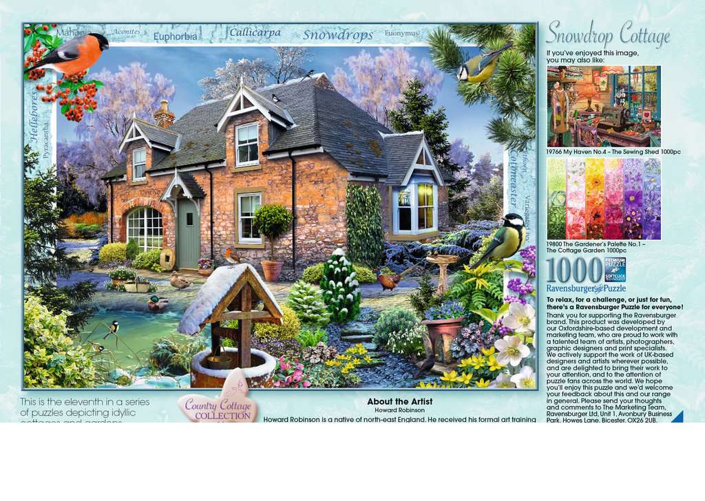 Ravensburger Country Cottage Collection 11 : Snowdrop Cottage 1000 Piece Puzzle image 2