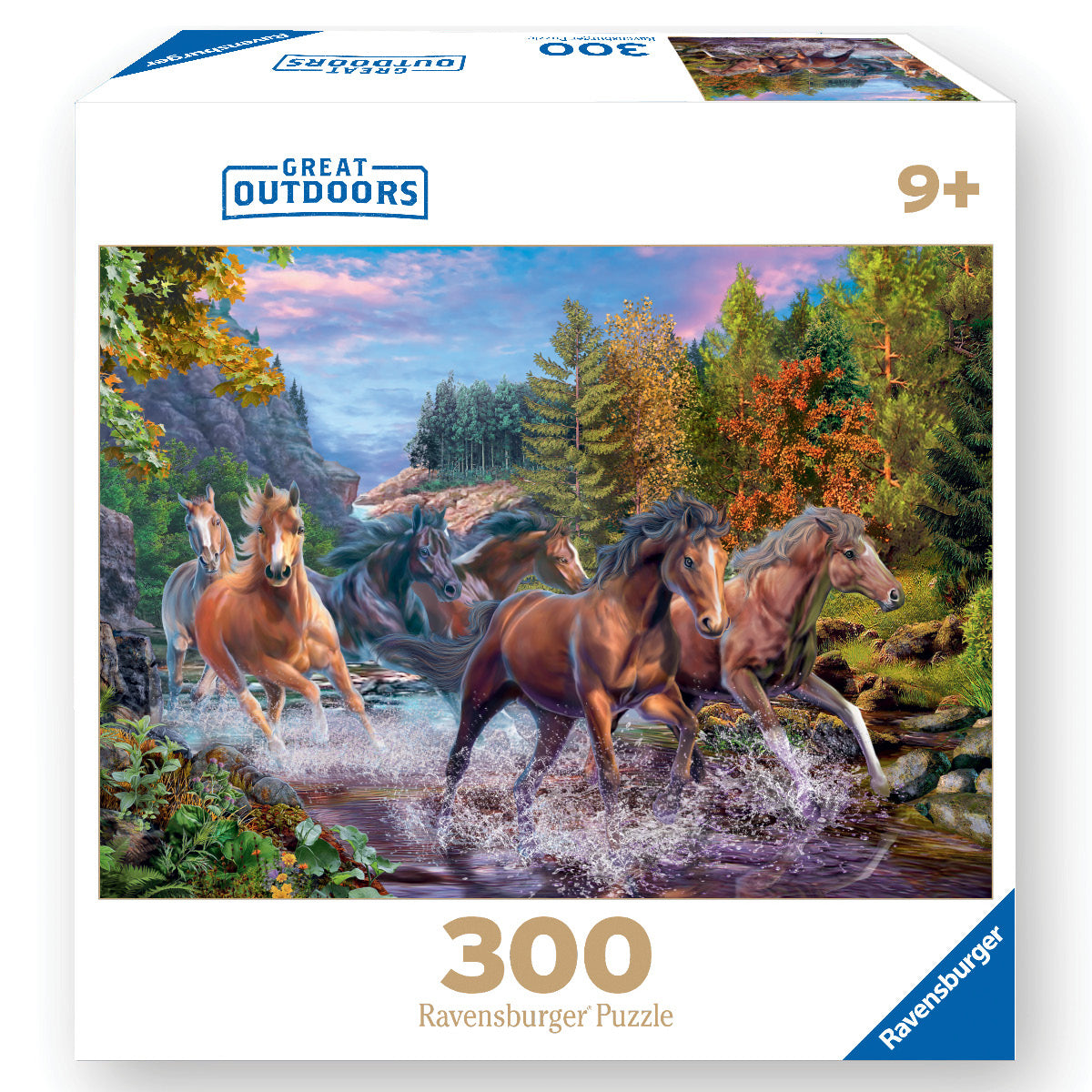Ravensburger Rushing River Horses 300 Piece Puzzle image 0