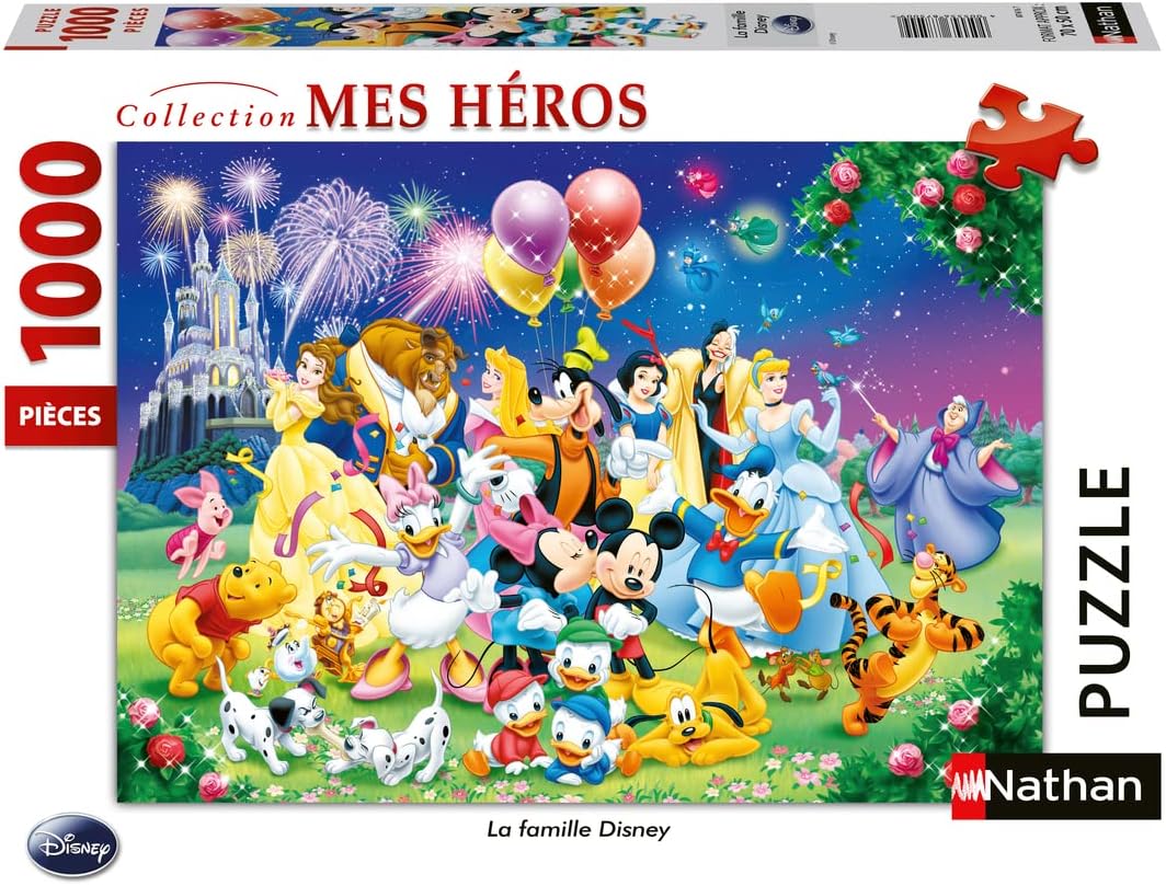 Nathan Collection Mes Heros The Disney Family 1000 Piece Puzzle image 0
