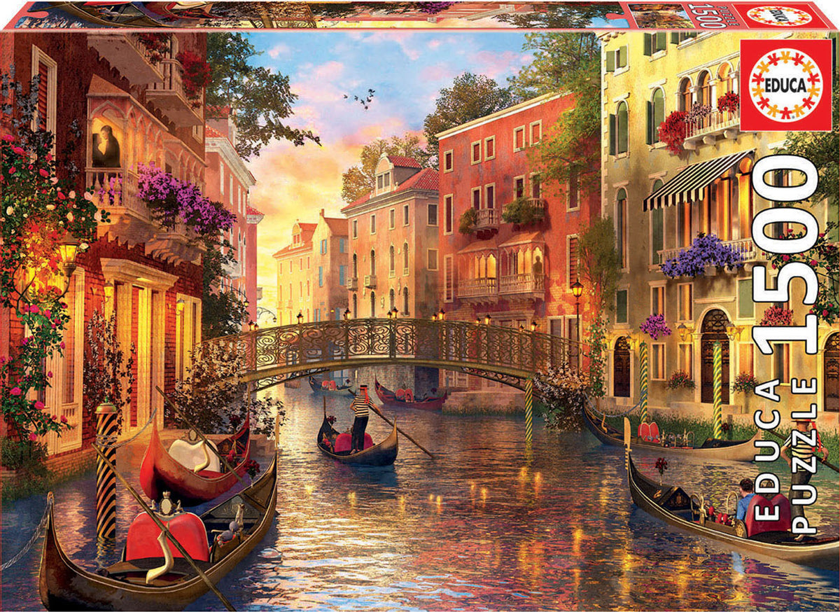 Educa Sunset In Venice 1500 Piece Puzzle image 0