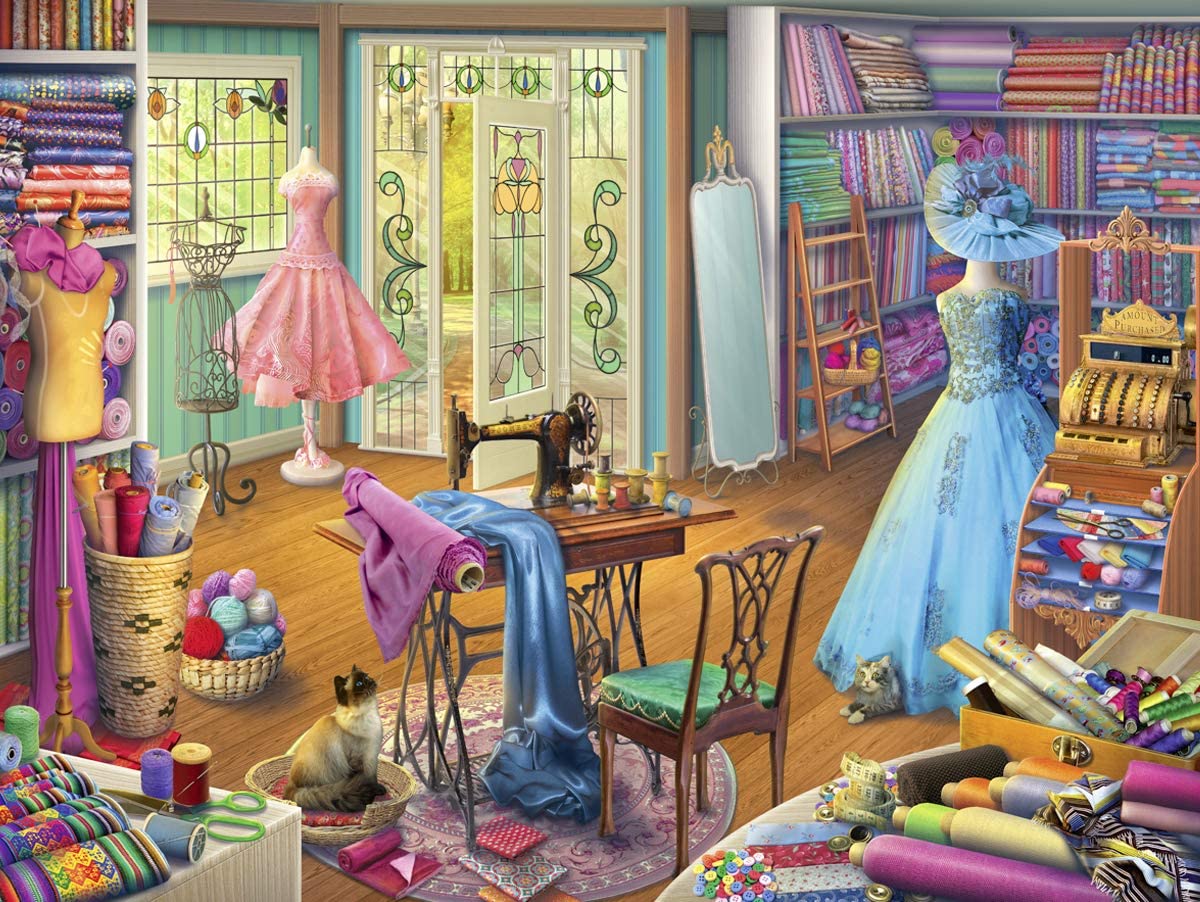 Ravensburger Seamstress Shop 1000 Piece Puzzle image 1