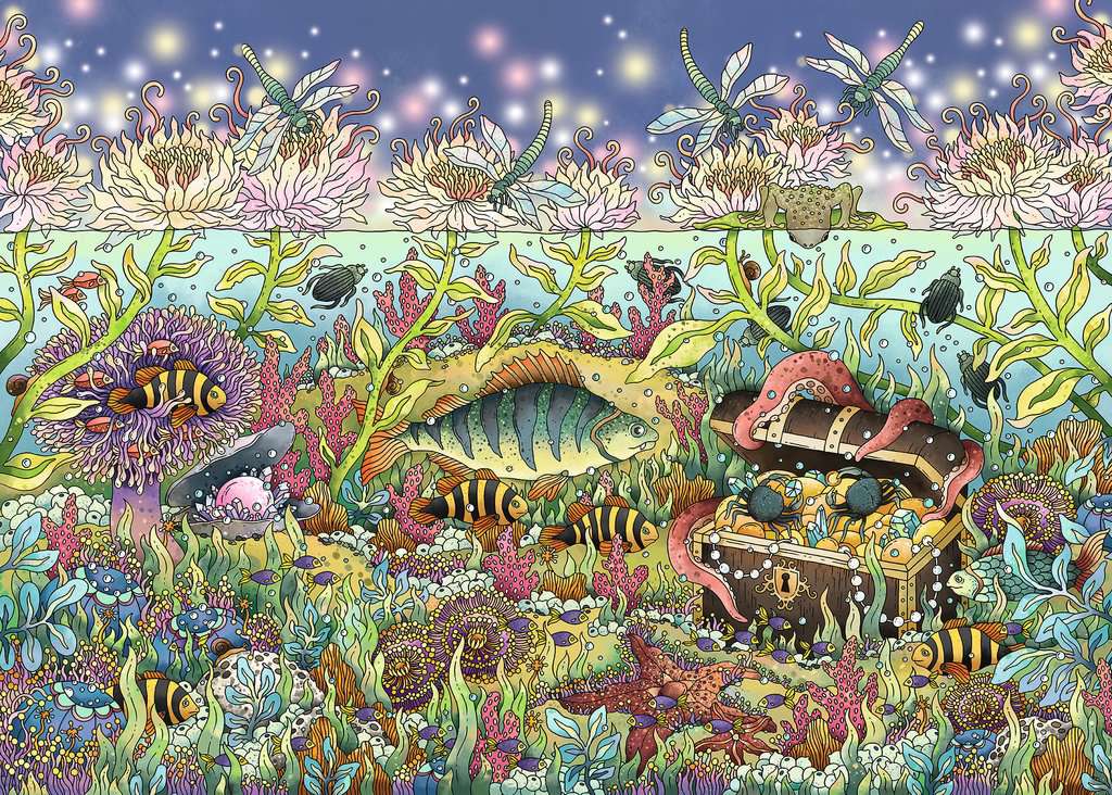 Ravensburger Underwater Kingdom at Dusk 1000 Piece Puzzle image 1