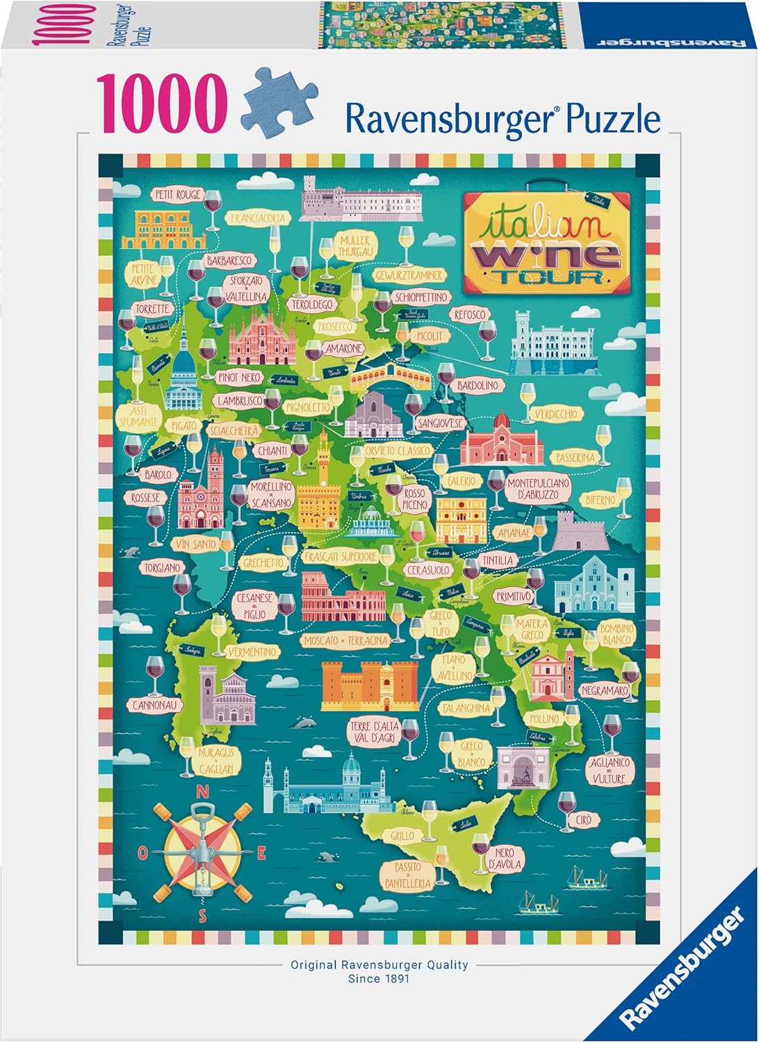 Ravensburger Italian Wine Tour 1000 Piece Puzzle image 0