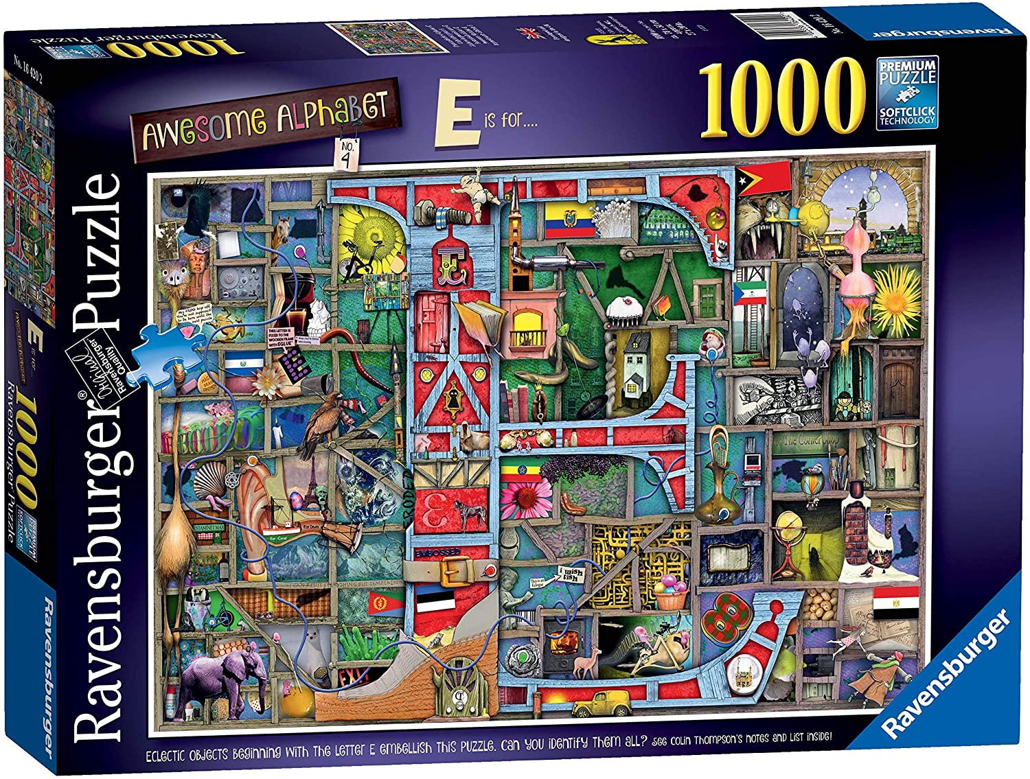 Ravensburger Colin Thompson Awesome Alphabet "E" 1000 Piece Puzzle image 0