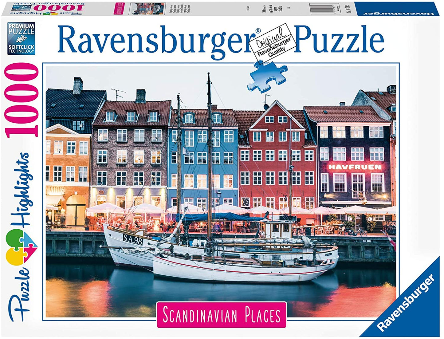 Ravensburger Scandinavian Places Copenhagen Denmark 1000 Piece Puzzle image 0