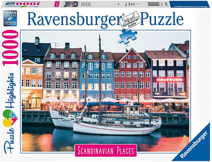 Ravensburger Scandinavian Places Copenhagen Denmark 1000 Piece Puzzle image 0
