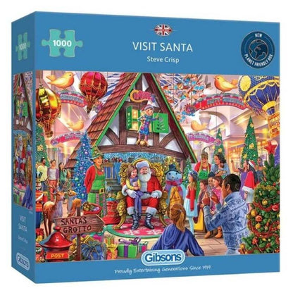 Gibsons Visit Santa 1000 Piece Puzzle image 0