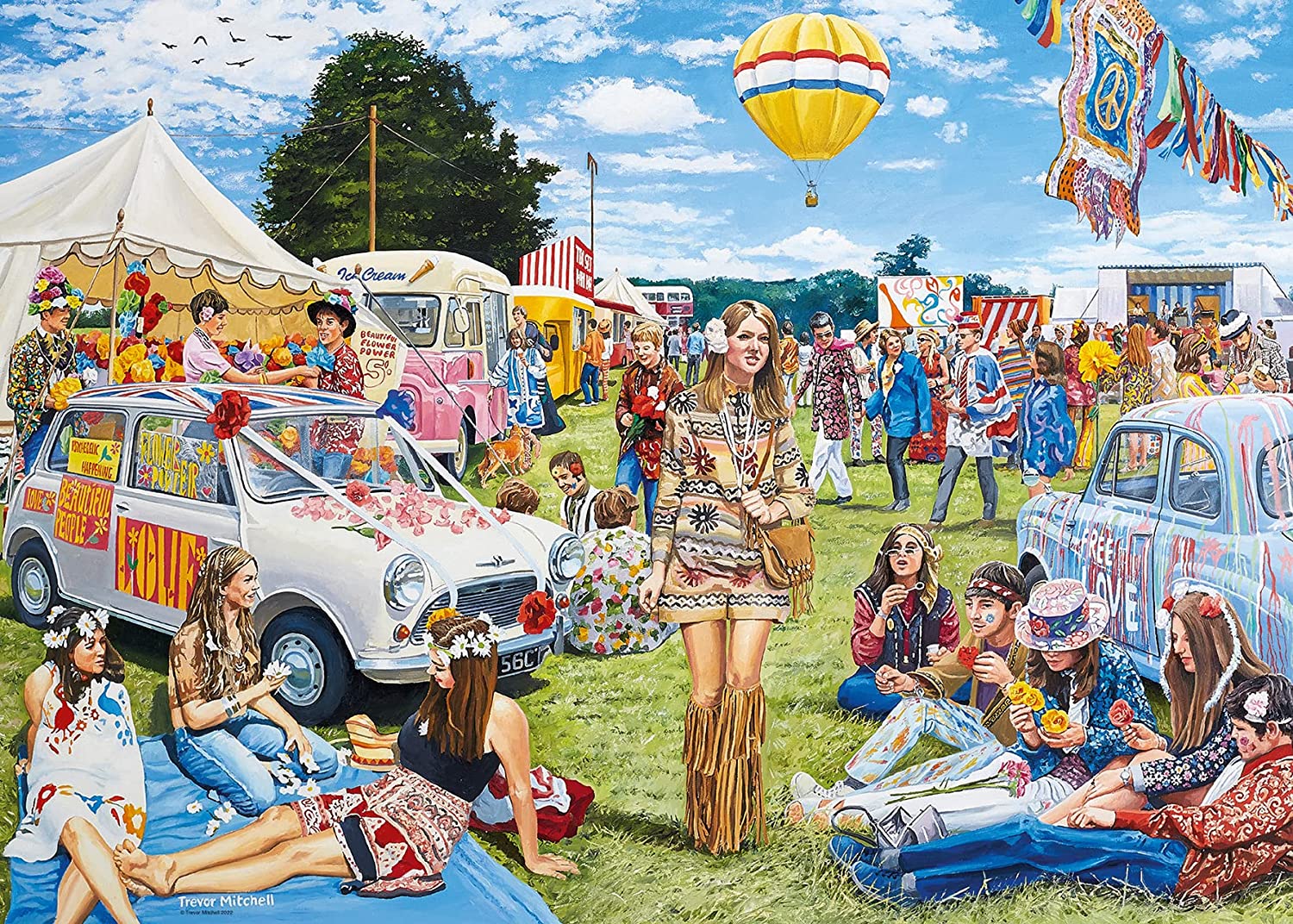 Ravensburger Festival of the Flower Children 1000 Piece Puzzle image 1