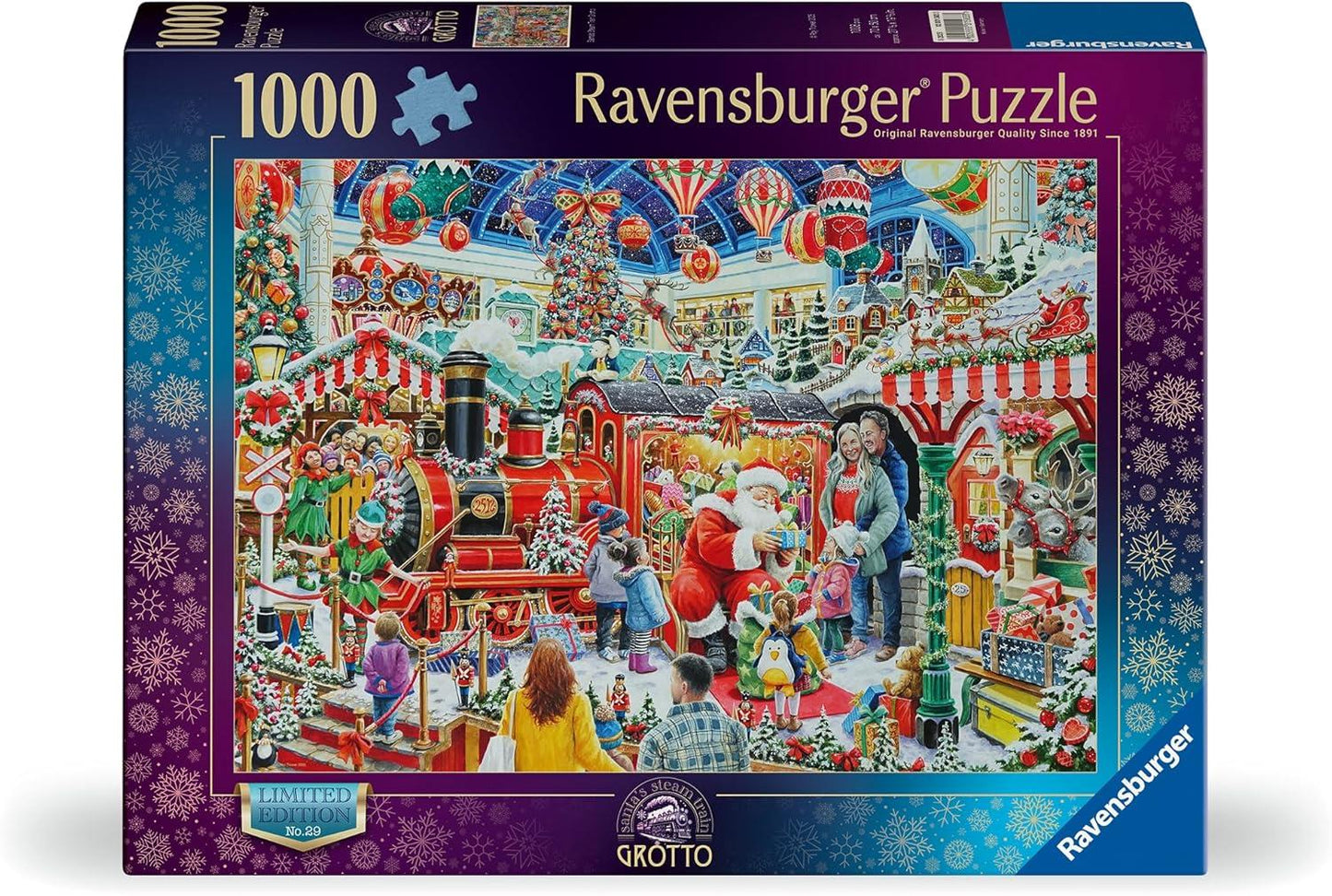 Ravensburger 2025 Christmas Limited Edition - No. 29 Santa's Steam Train Grotto 1000 Piece Puzzle image 0