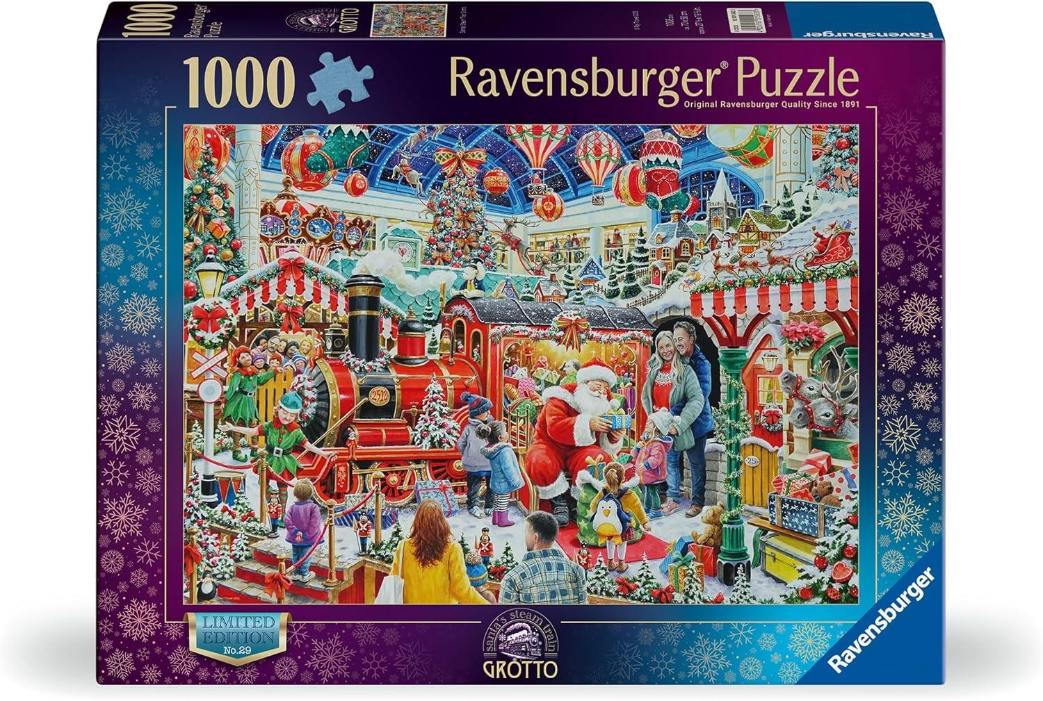 Ravensburger 2025 Christmas Limited Edition - No. 29 Santa's Steam Train Grotto 1000 Piece Puzzle image 0