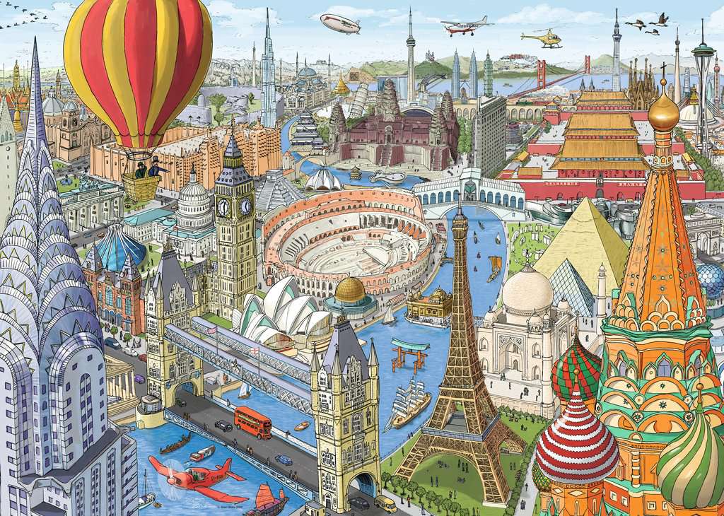 Ravensburger Around the World in 80 Days 1000 Piece Puzzle image 1
