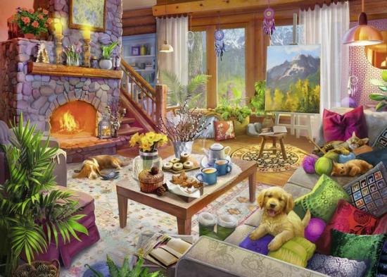 Ravensburger Cozy Cabin 1000 Piece Puzzle image 1