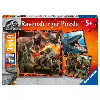 Ravensburger Jurassic Park 3 x 49 Puzzle Pack image 0