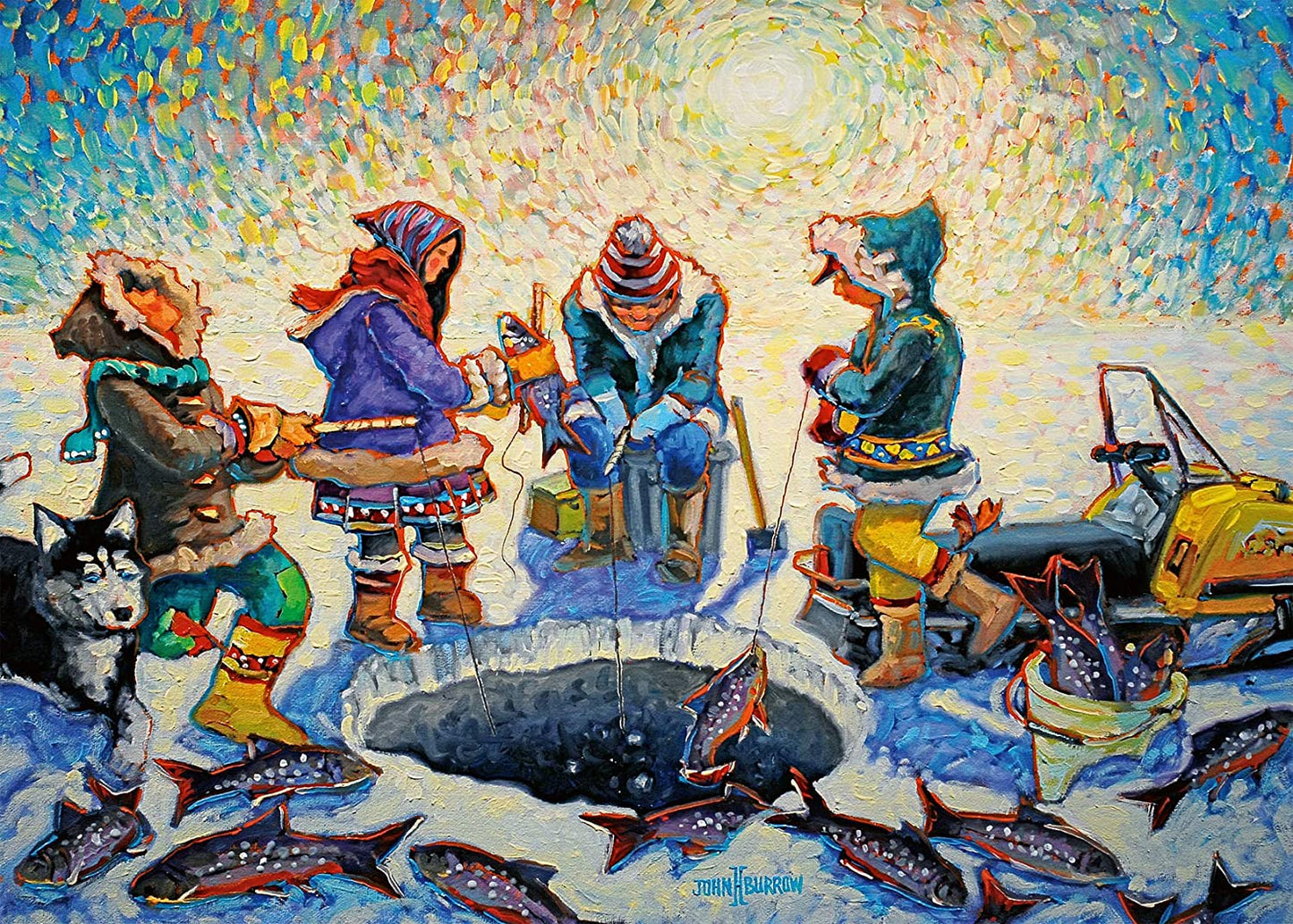 Ravensburger Canadian Collection Ice Fishing 1000 Piece Puzzle image 1