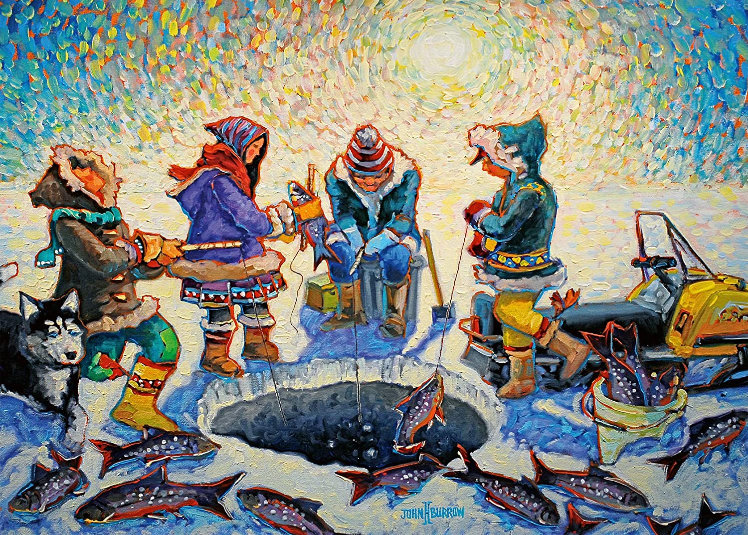 Ravensburger Canadian Collection Ice Fishing 1000 Piece Puzzle image 1