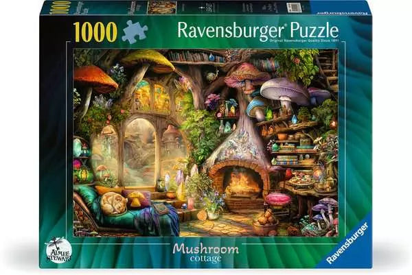Ravensburger Aimee Stewart Mushroom Cottage 1000 Piece Puzzle image 0
