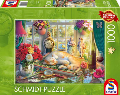 Schmidt Puzzle Time With The Cat 1000 Piece Puzzle image 0