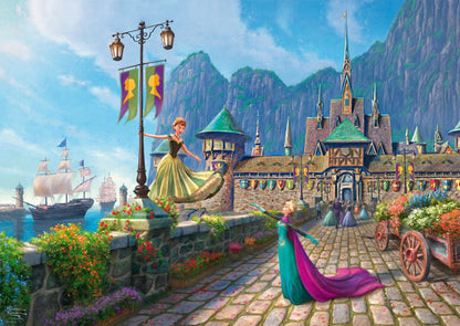 Schmidt Thomas Kinkade Disney Frozen Celebrating in Arendelle 1000 Piece Puzzle image 1
