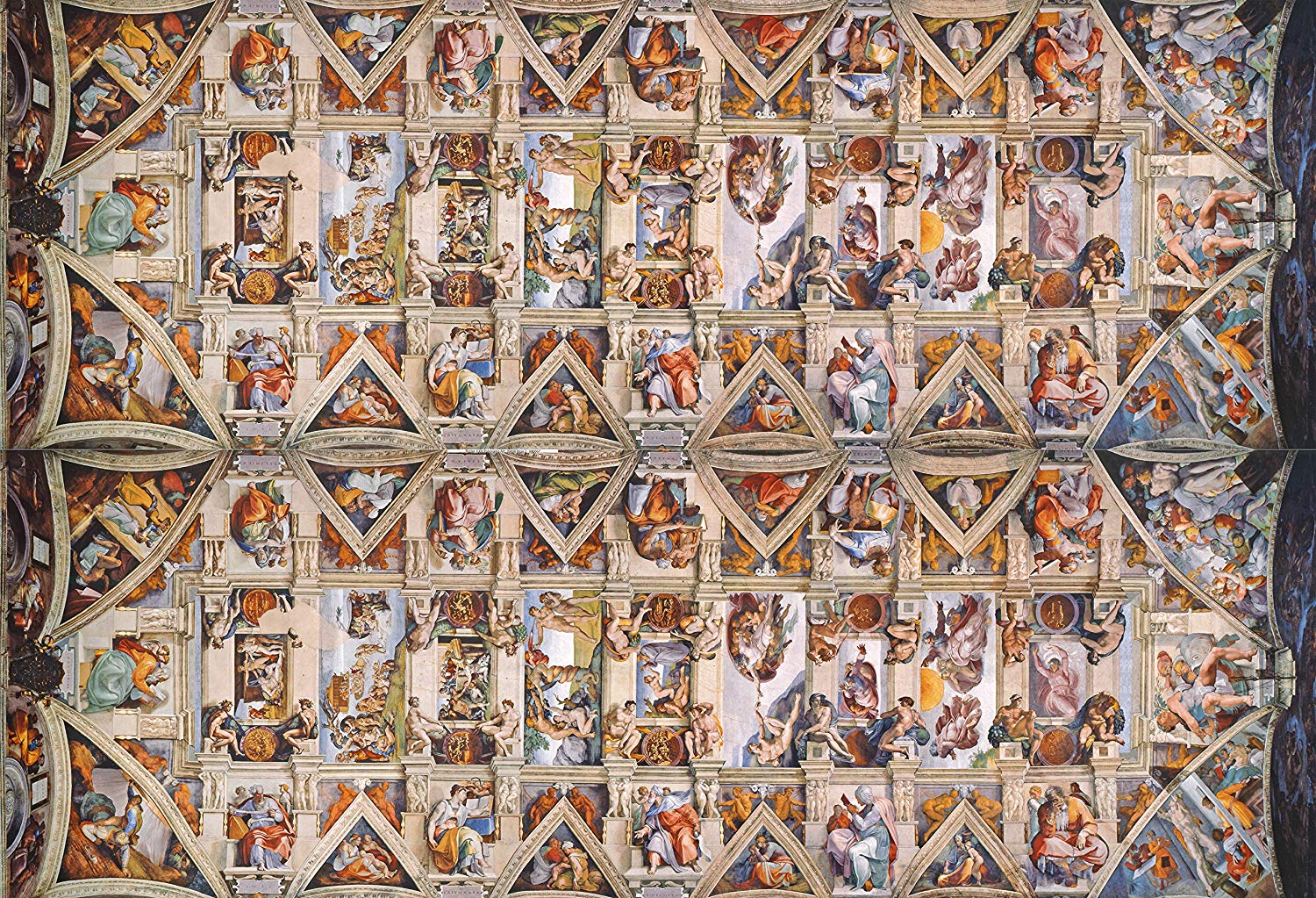 Clementoni Museum Collection Michelangelo The Sistine Chapel Ceiling Panorama 1000 Piece Puzzle image 1