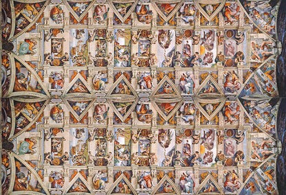 Clementoni Museum Collection Michelangelo The Sistine Chapel Ceiling Panorama 1000 Piece Puzzle image 1