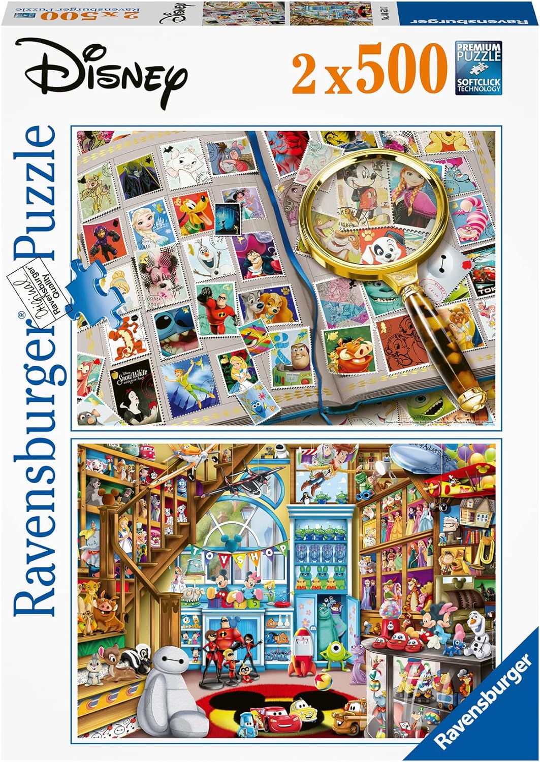 Ravensburger Disney Stamps & Toys 2 x 500 Piece Puzzle image 0