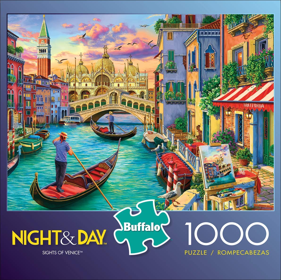 Buffalo Games Night & Day Sights of Venice 1000 Piece Puzzle image 0
