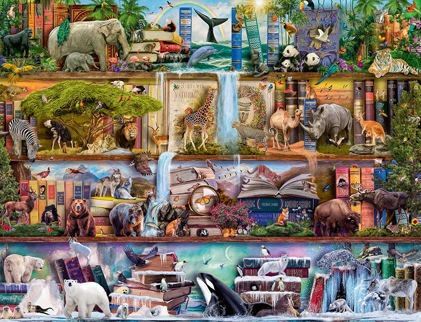 Ravensburger Aimee Stewart Wild Kingdom Shelves 2000 Piece Puzzle image 1