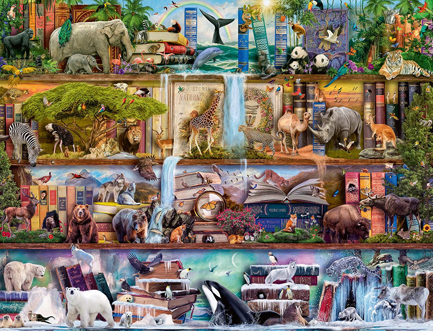 Ravensburger Aimee Stewart Wild Kingdom Shelves 2000 Piece Puzzle image 1