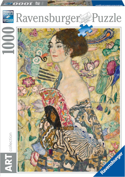 Ravensburger Art Collection Klimt Lady With A Fan 1000 Piece Puzzle image 0
