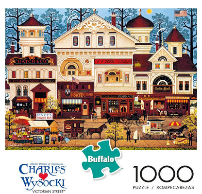 Buffalo Charles Wysocki Victorian Street 1000 Piece Puzzle image 0