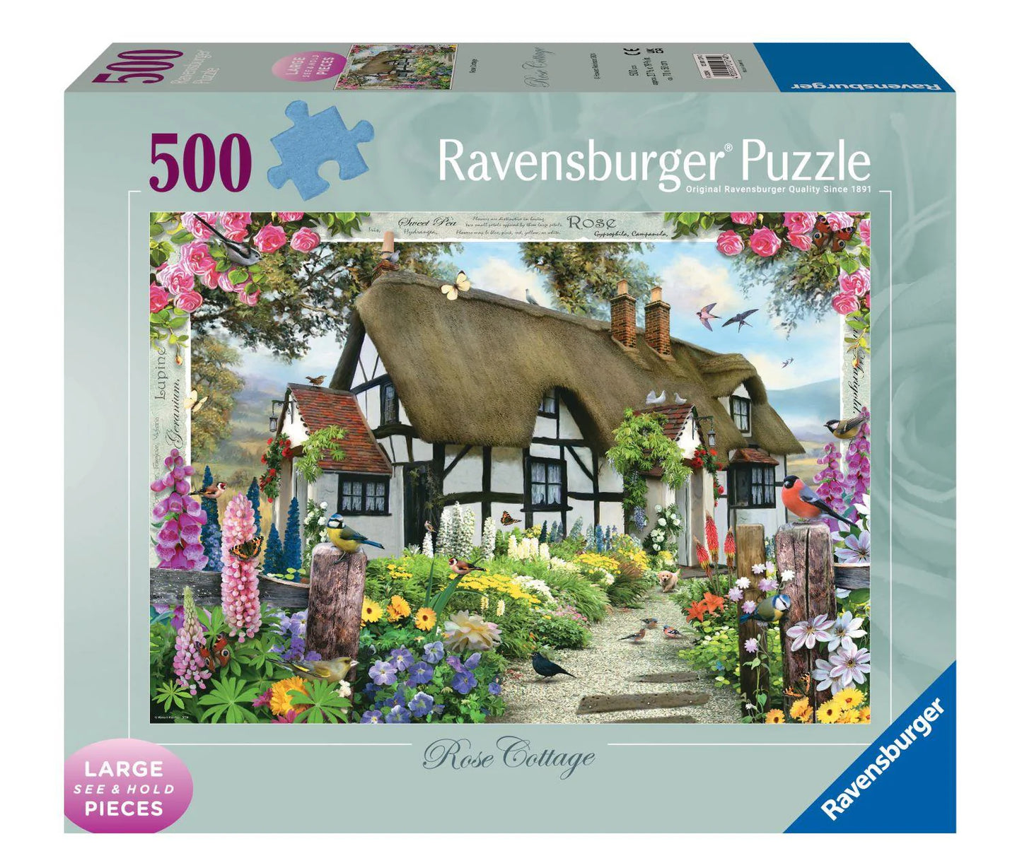 Ravensburger Rose Cottage 500 Large Piece Format Puzzle image 0